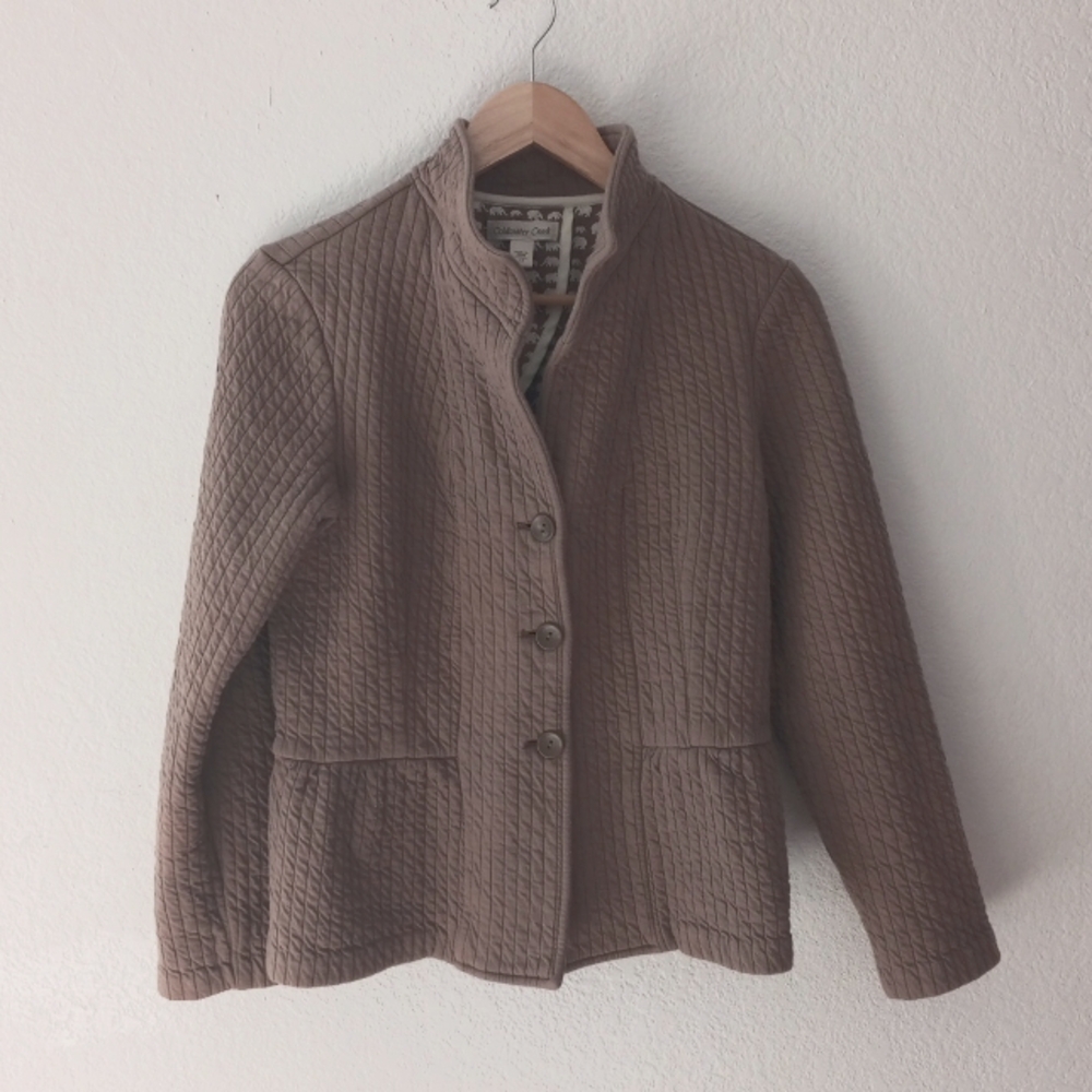 Womans Sage Gauze Cotton Coldwater Creek Blazer Size 12